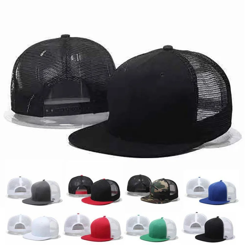 

Quality Men's and Women's Baseball Flat-Brimmed Cap Men's and Women's Blank Mesh Cap Hip-Hop Street Dance Cap