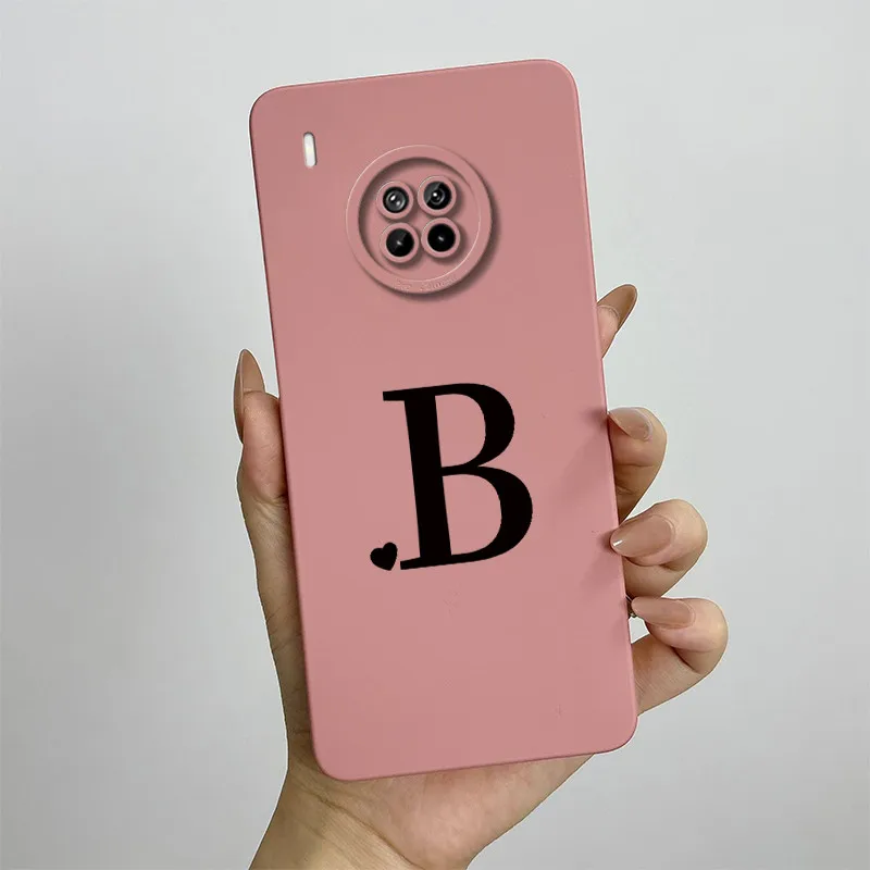 For Huawei nova 8i Case Cover NEN-L22 NEN-LX1 NEN-LX3 Phone case Cute Couple Letters Square Shockproof Back