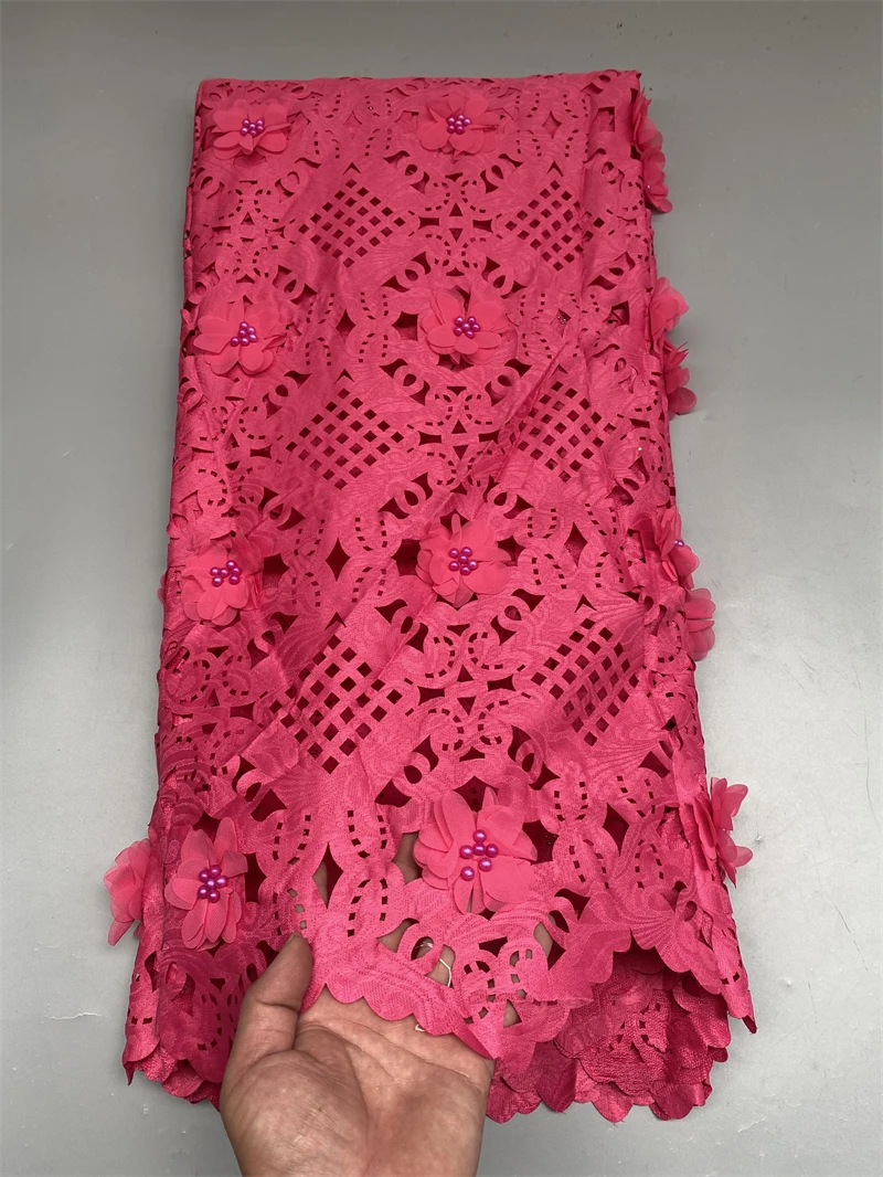 Швейцарская кружевная ткань с камнями 100% хлопчатобумажная для африканской