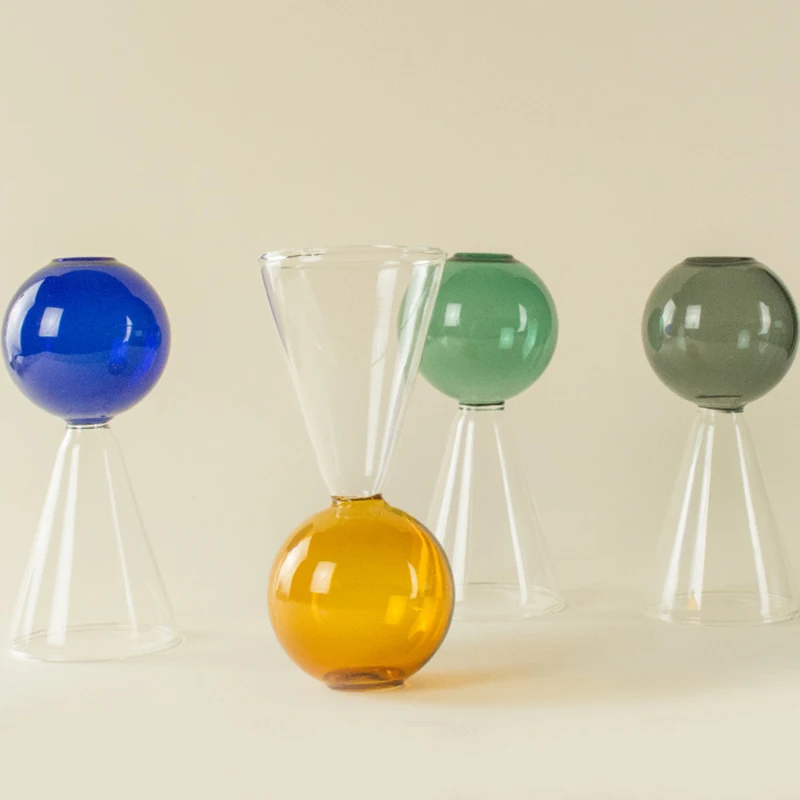 

Modern Class Flowers Arrangement Desktop Tabletop Nordic Vase Flower Vase For Table Decoration Living Room Decorative Vase