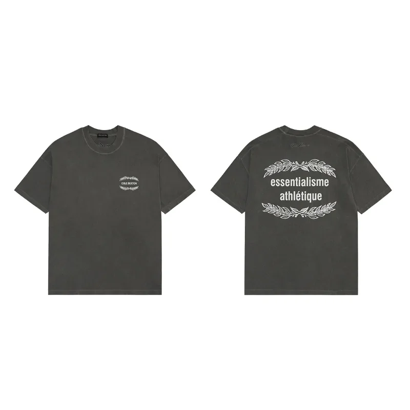 Модная брендовая повседневная футболка с короткими рукавами вышивкой Cole Buxton в