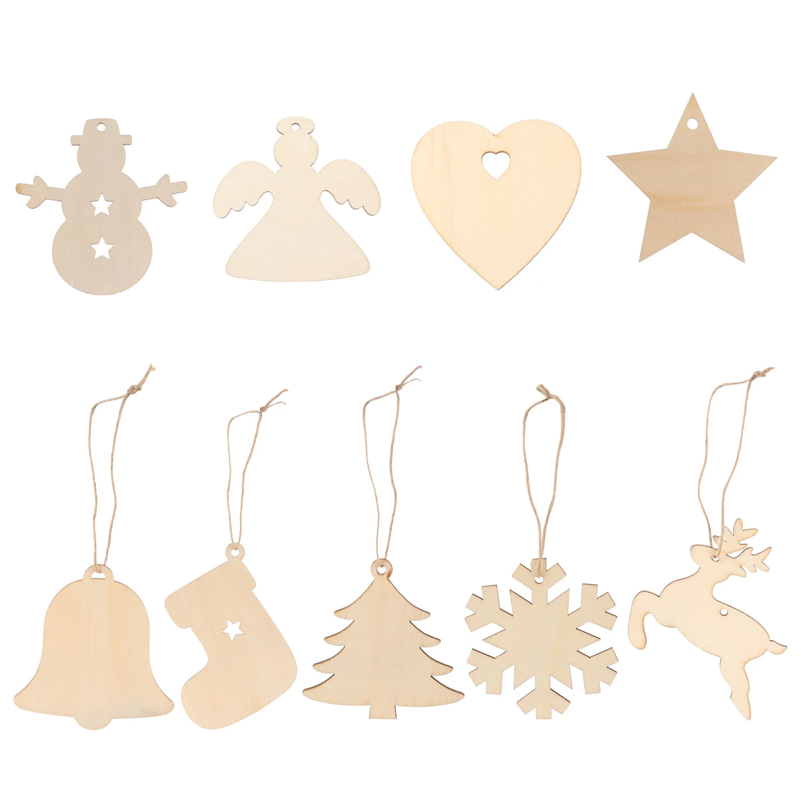 

Christmas Woodenpendant Charms Kids Ornaments Diy Wood Ornament Crafts Tree Hanging Decorations Cutouts Craft Holiday Bracelet