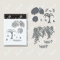 new metal cutting dies willow tree clear stamps stickers with sarah stamps scrapbooking diy paper cards embossing craft supplies