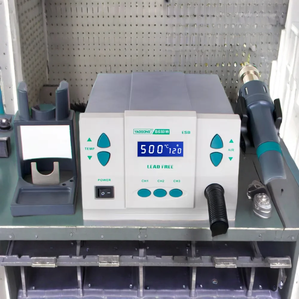YAOGONG 861DW ESD бессвинцовая станция для распайки термофена цифровой регулируемый фен