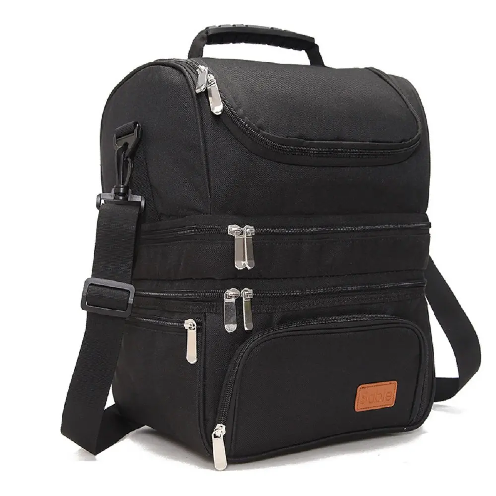 

Термоизоляционная сумка на одно плечо, трехслойная Регулируемая сумка для обеда, для офиса, работы, школы, пикника, пляжа