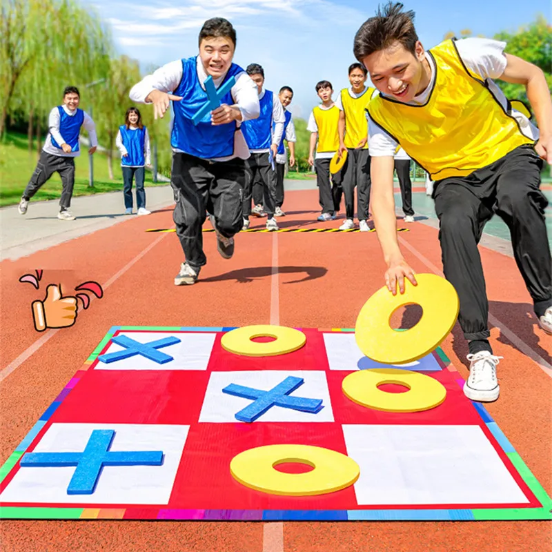 Tic Tac Toe Relay Race Backgammon Team Building Teamwork Speed Intellectual Kids Family