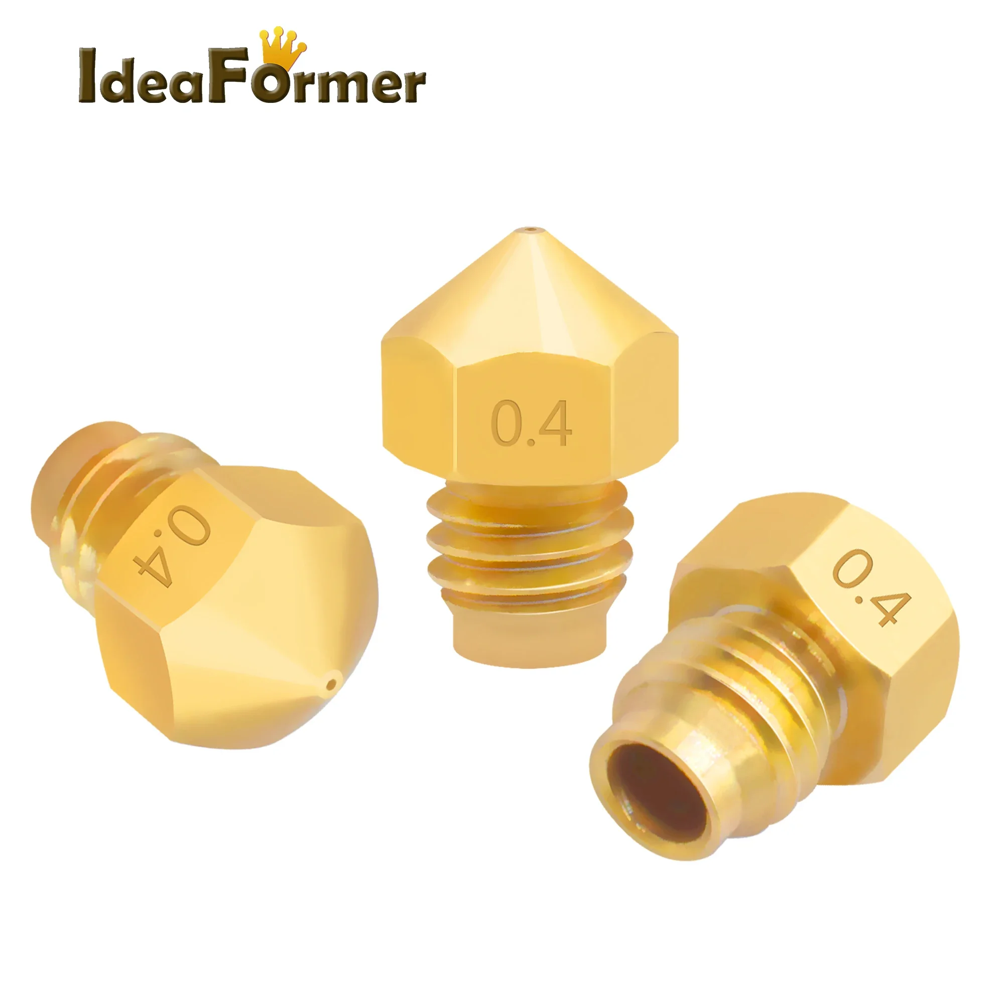 5 шт. латунные насадки для 3D-принтера V6 резьбовой винт M5 отверстие 0 4 мм подходит