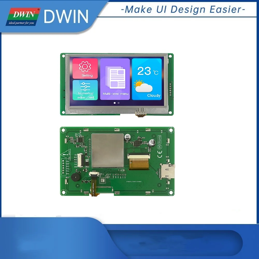 

DWIN 4,3 дюймов Arduino Mega 2560 ESP32 ESP8266, разрешение 480*270, HMI/UART, панель дисплея DMG48270C043_04W