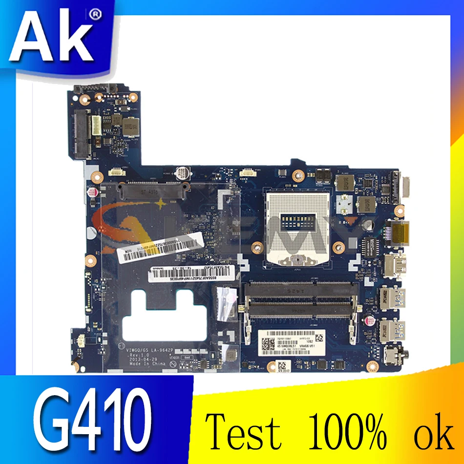 

Akemy For Lenovo G410 LA-9642P Laptop PC Motherboard HM87 DDR3 Integrated Graphics 100% Test OK
