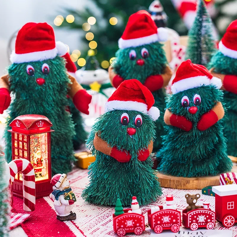 Рождественские украшения танцующие качающиеся рождественские елки настольные