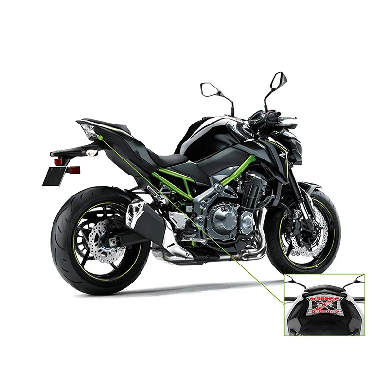 

Motorcycle Integrated LED Tail Light Brake Stop Light Turn Signals for Kawasaki Z650 Z900 NINJA 650 ABS 2017 2018(White)