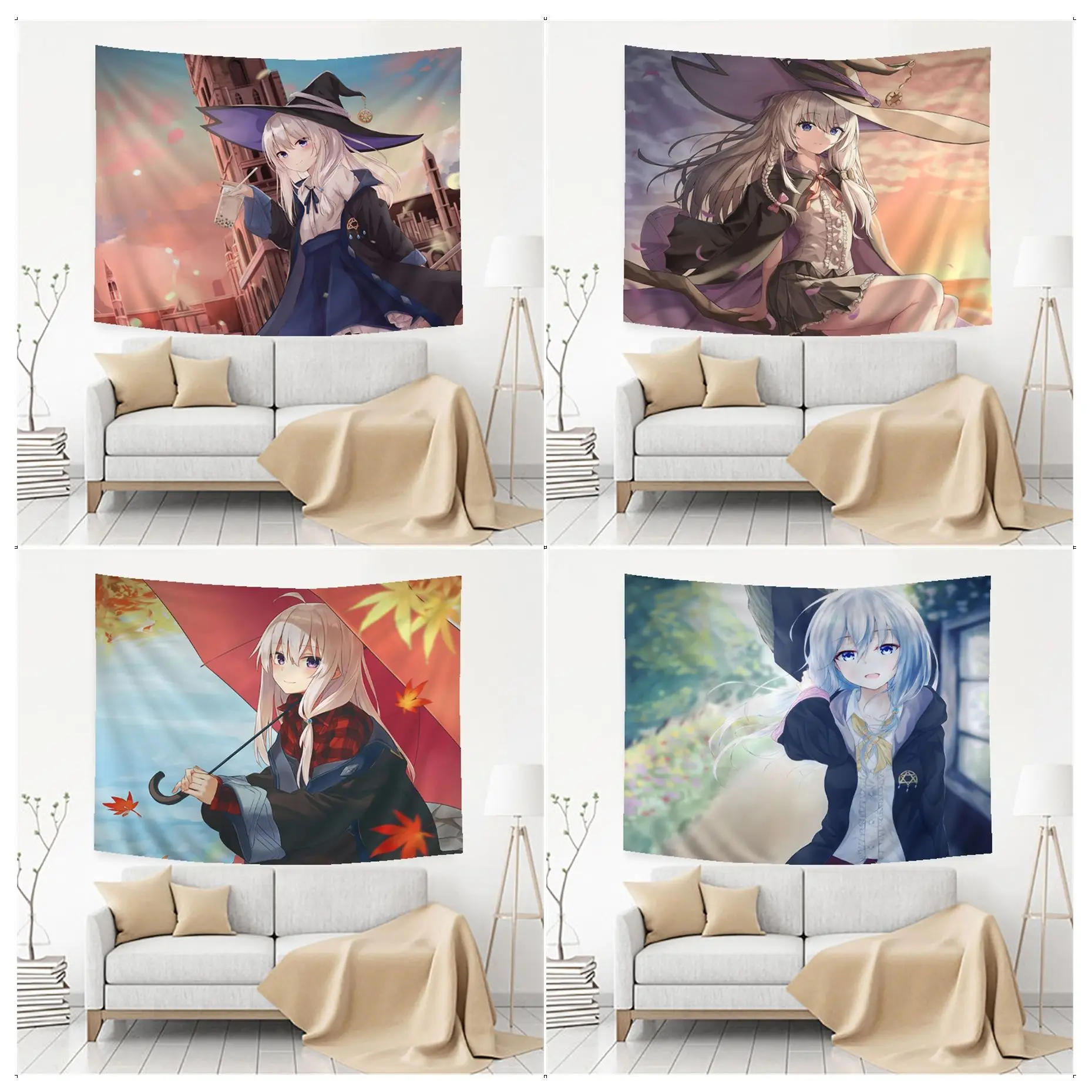 

Majo No Tabitabi Tapestry Art Printing Hanging Tarot Hippie Wall Rugs Dorm Home Decor