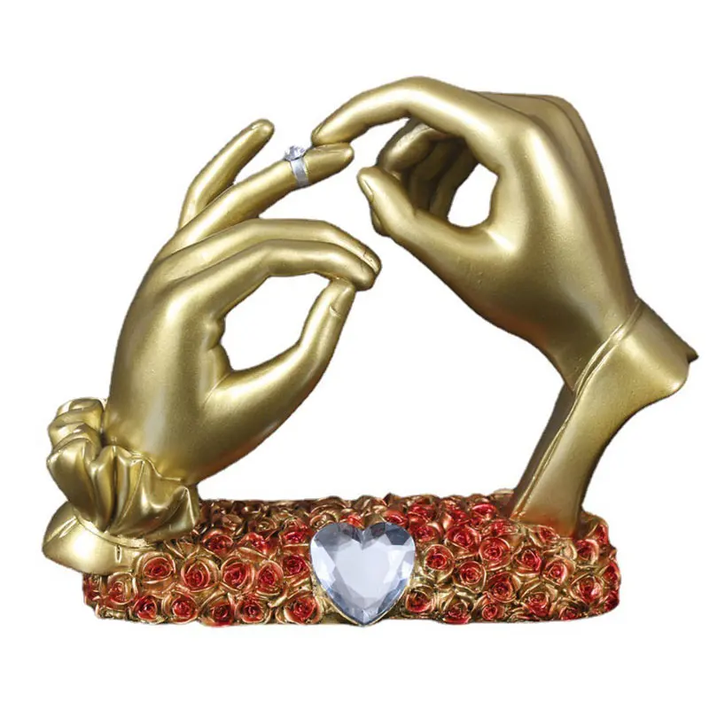

Обменивающиеся кольца для невесты и жениха, скандинавский Золотой поцелуй для пары, скульптура для гостиной, спальни, домашний декор