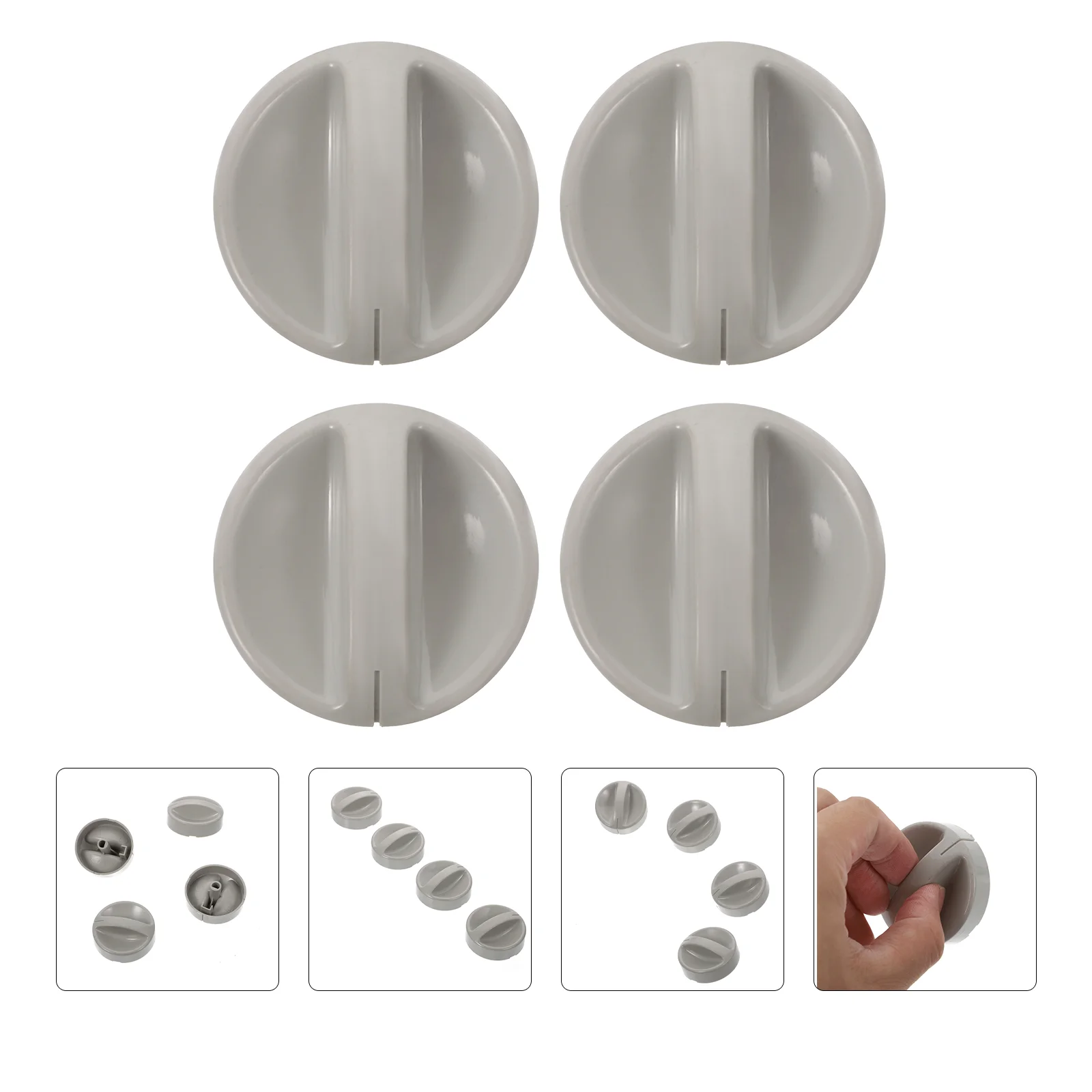 

4pcs Plastic Microwave Oven Knob Replacement Power Switch Timer Switch Knob