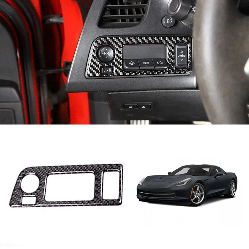 

Автомобильный интерьер из углеродного волокна переключатель регулировки фары декоративная накладка для Chevrolet Corvette C7 2014-2019