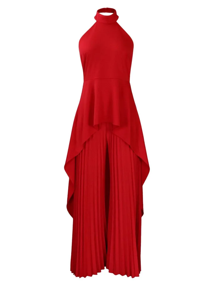 Комплект женских брюк из 2 предметов с топом открытой спиной и широкими штанинами