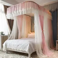 Rail Palace bed Mosquito Net With frame Bed Canopy Double Layer Bed Valance camping Home garden wedding decoration bed Curtains