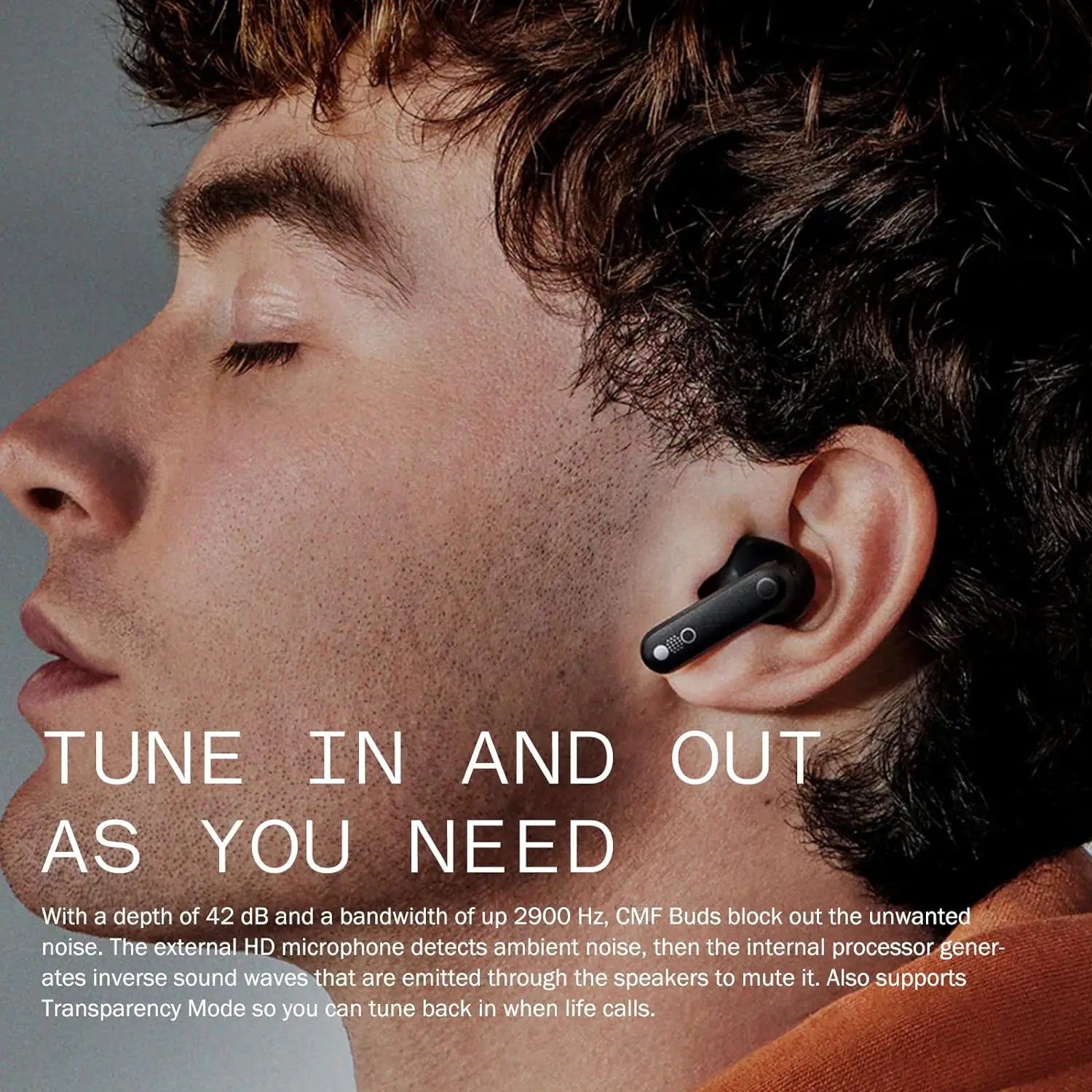 New Global Verison CMF by Nothing Buds with 42 dB ANC Active Noise Cancellation Transparency Mode IP54 Bluetooth 5.3