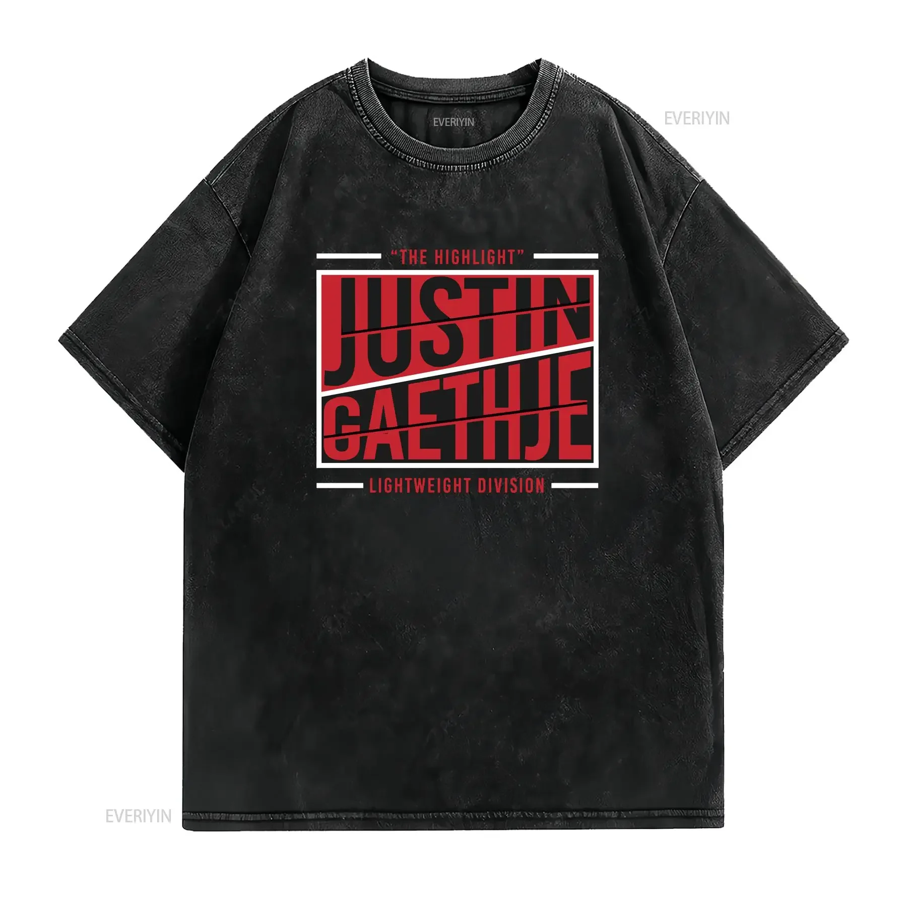 Фото Футболка Justin Gaethje The Highlight Fighter Wear, винтажная, с эффектом потертости, удобная, универсальная, повседневная, для ежедневной носки №2