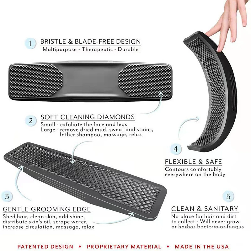 Массажная щетка для черной лошади ухода за телом и Идеально подходит купания