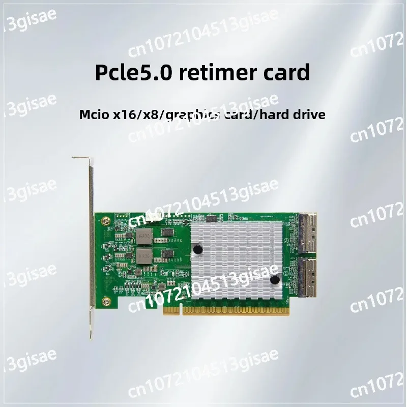 Фото Сетевая карта SSD U.2 Жесткий диск с адаптером PCIe 5.0/4,0 Retimer Card MCIO X16/X8 для графического процессора Кабель объединительной платы №3