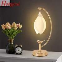 hongcui postmodern table lamp creative led desk light for home living bedroom bedside decoration