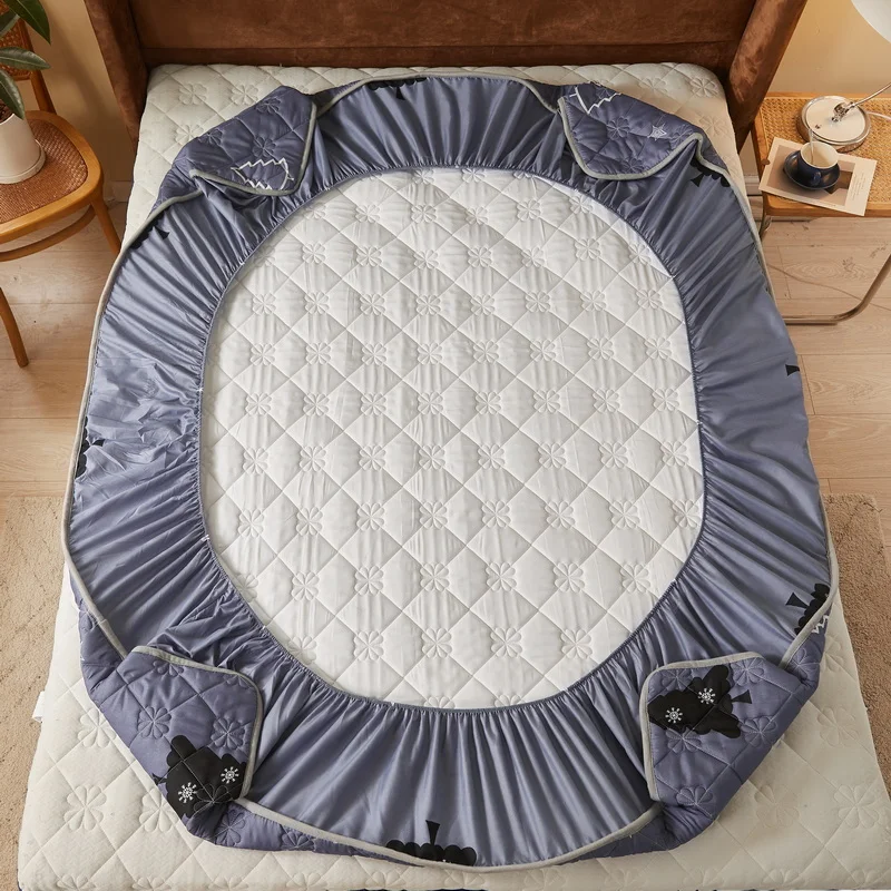 Утолщенная стеганая супер мягкая простыня с мультяшным принтом без наволочки