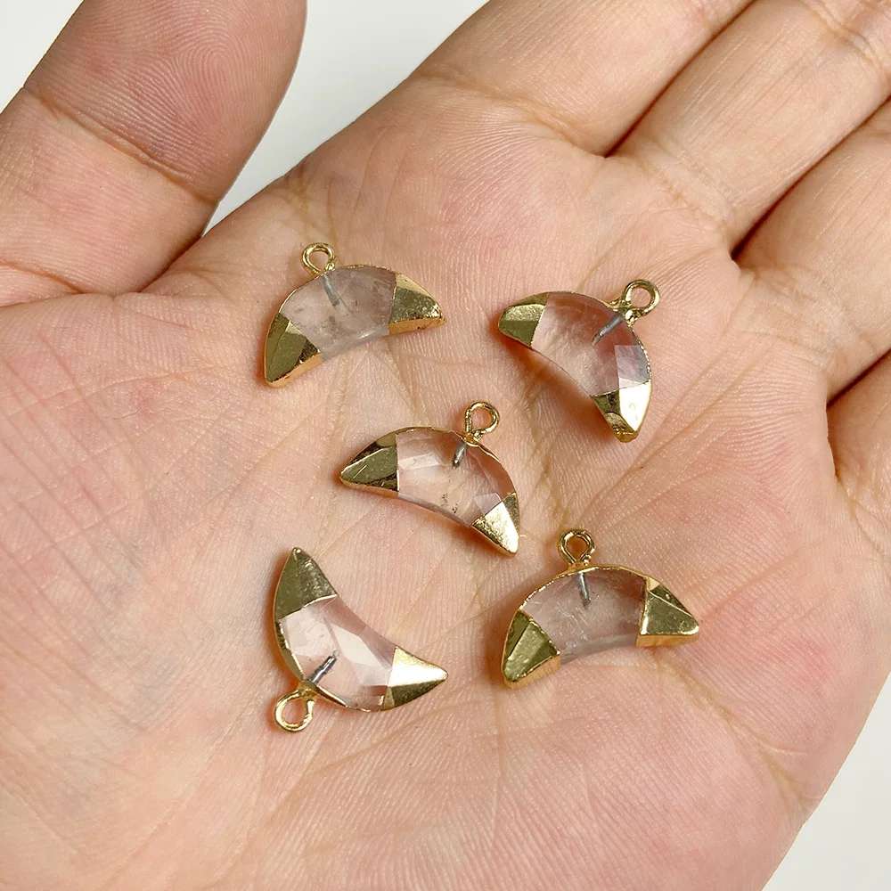 Натуральный драгоценный камень Heal прозрачный кварцевый соединитель поделки