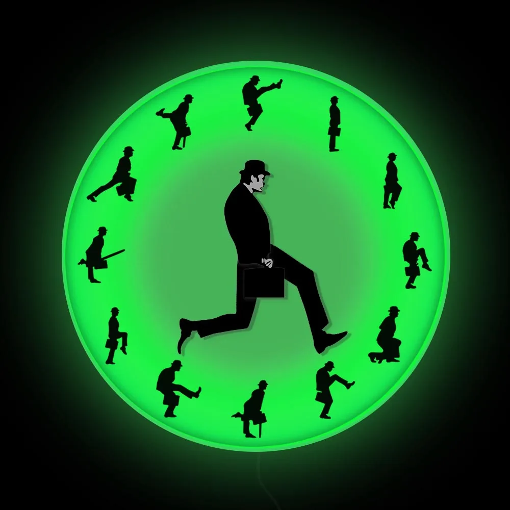 Забавные настенные часы глупые прогулки Комедиант Новинка Министерство комедии