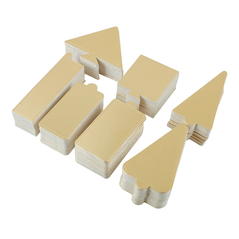 

50pcs/set Mousse Mat Golden Bottom Foam Cake Multi Available Shapes Dessert Tray Wedding Birthday Cake Decorative Set