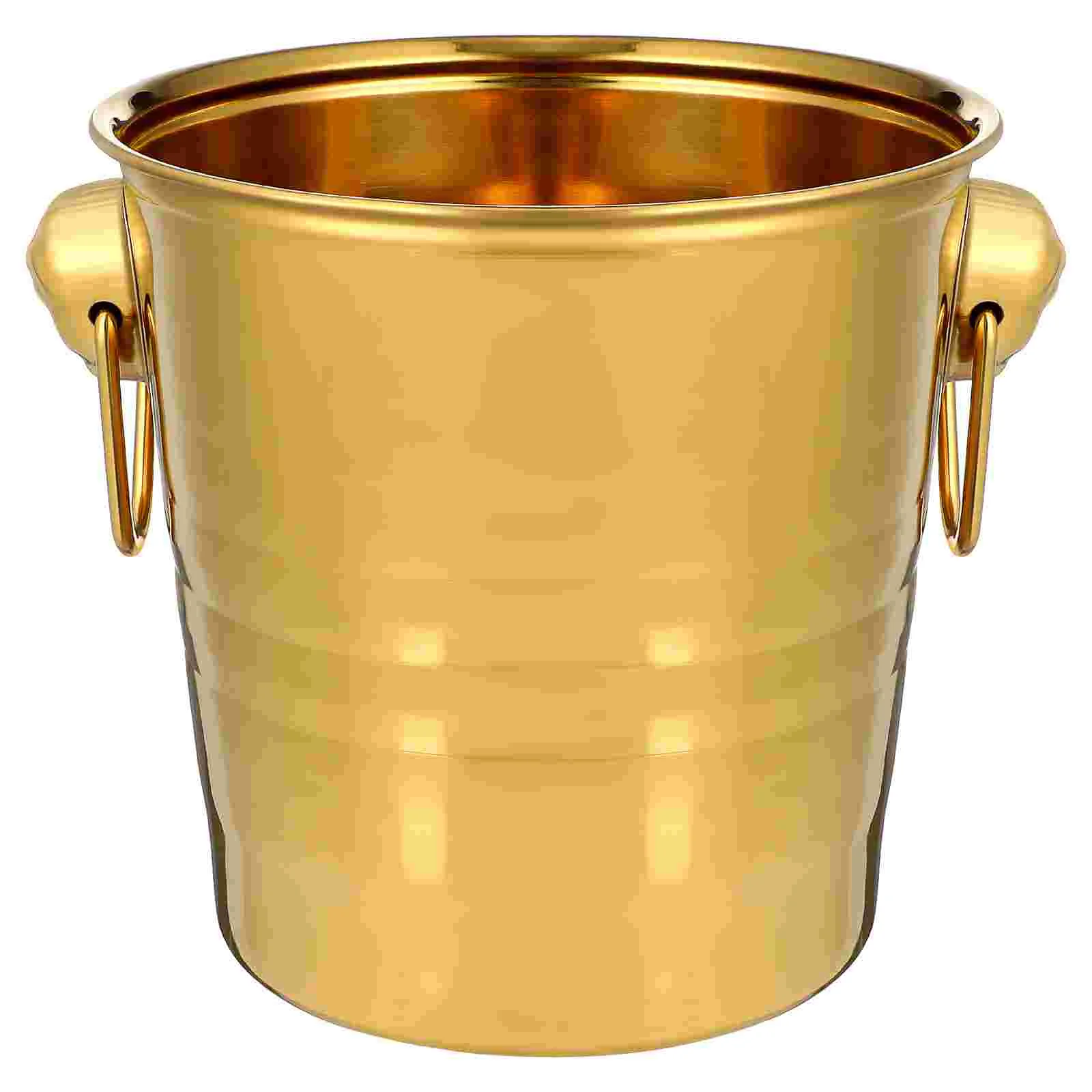 

Bucket with Carry Handles Stainless Steel Ice Cube Bucket Bucket for Parties