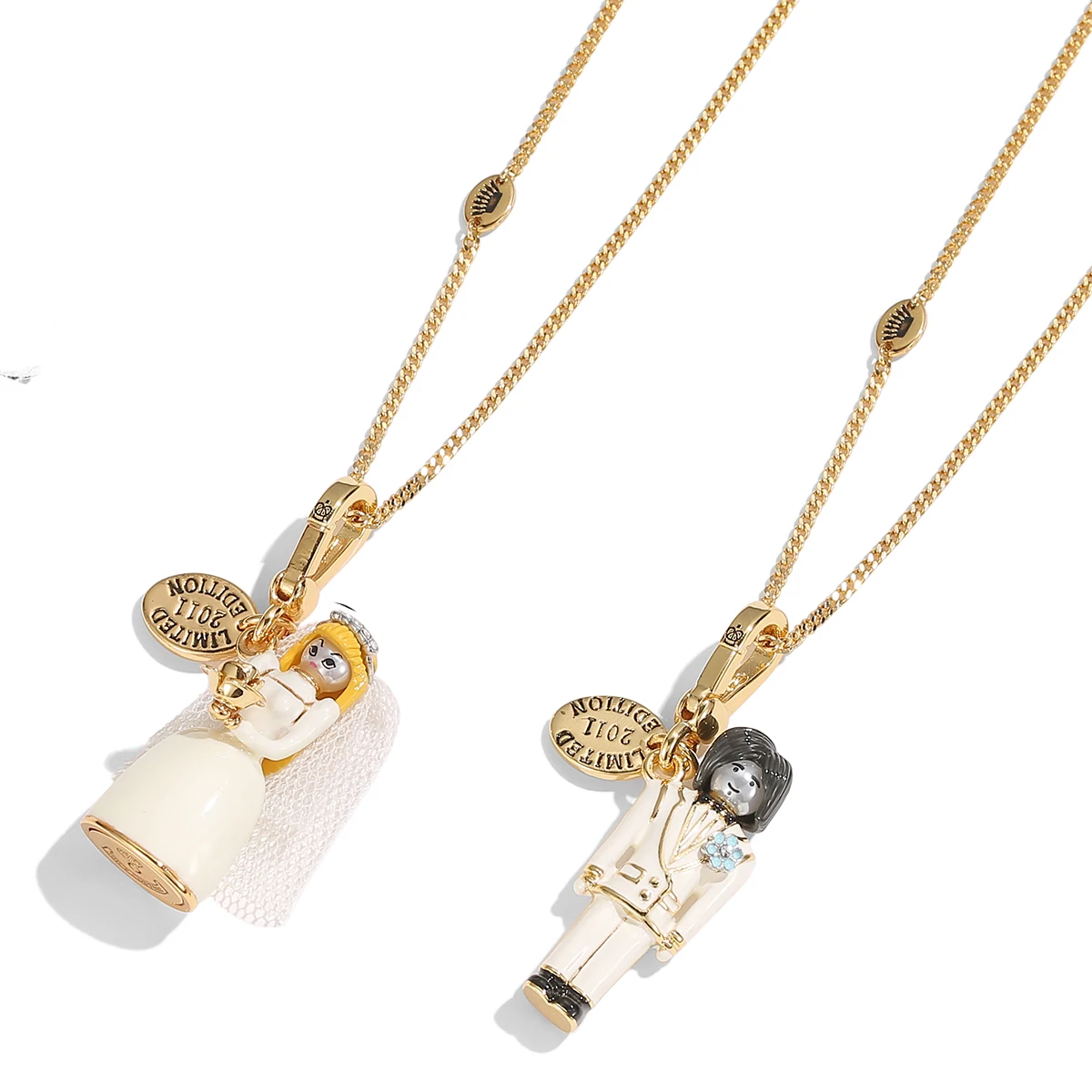 Нишевый дизайн датчик эмалированная цветная глазурь кулон для невесты и жениха