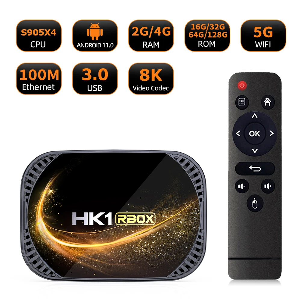 

ТВ-приставка Hk1 Rbox X4S Android Rk3318 4K 1080P медиаплеер Wi-Fi Hk1Rbox Pk H96 X96 Max Android 11.0 ТВ-приставка