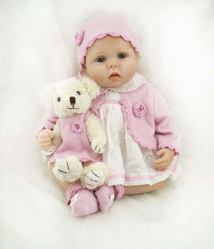 

55CM Soft Silicone Newborn Baby Reborn Doll Babies Dolls 22inch Lifelike Real Bebe Doll for Children Birthday Xmas Gift
