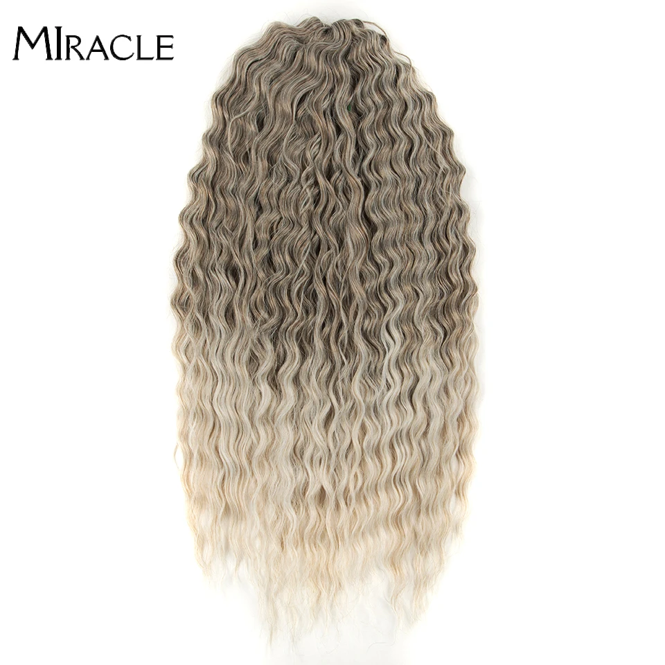 Water Wave Curly Hair Twist Crochet Hair Synthetic Braid Hair Ombre Blonde Hair 24 Inch Deep Wave Braiding Hair Extension