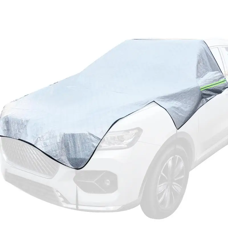 

Universal Car Snow Protection Cover Outdoor Sunshade Waterproof Dustproof Multifunctional Half Cover Exterior Tool For Sedan SUV