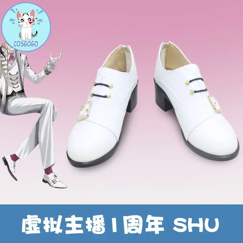 Nijisanji VTuber Luxiem Shu Yamino обувь для косплея ботинки аниме-игра необычные белые туфли на