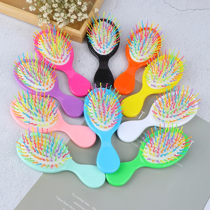 

Расческа для волос для маленьких мальчиков и девочек, пластиковая расческа для волос карамельного цвета, детская портативная дорожная Анти...