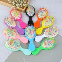 baby boys girls hair comb candy color plastic hair brush child portable travel anti static comfortable head massager combs