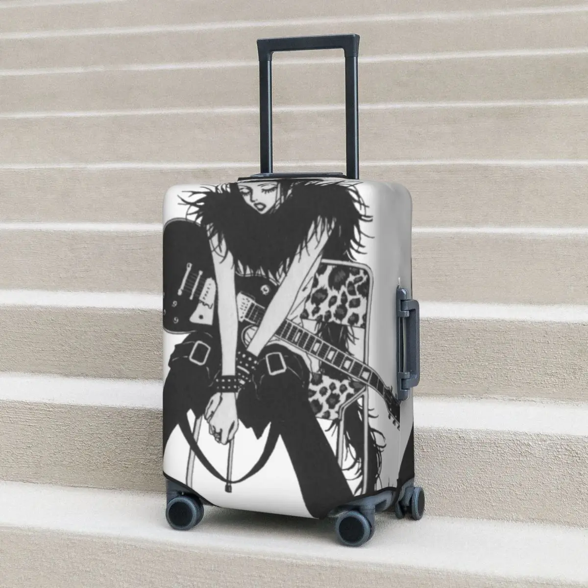 

NANA Osaki Guitar Suitcase Cover Black Stones Travel Protector Holiday Practical Luggage Accesories