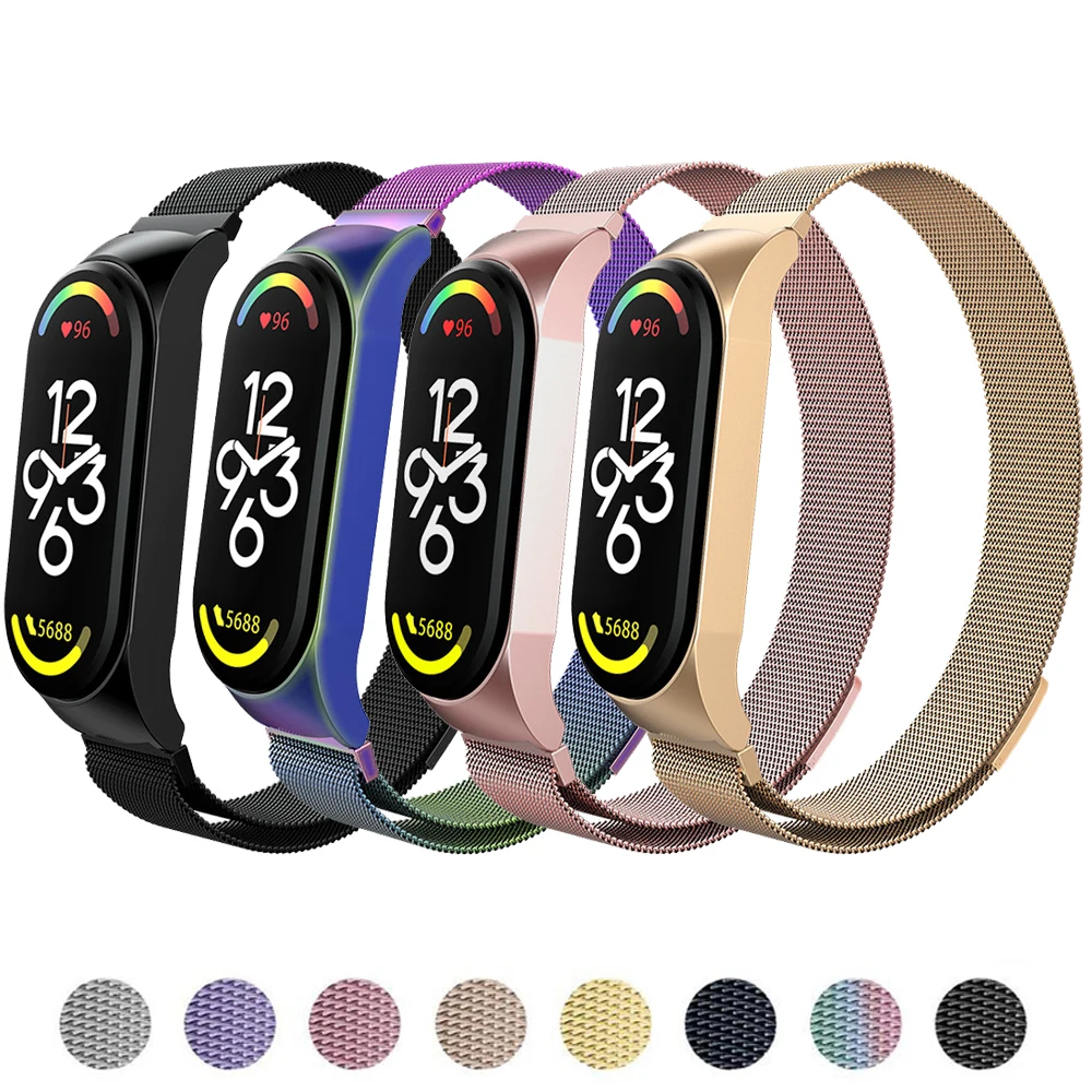 

Ремешок «Миланская петля» из нержавеющей стали для браслетов Xiaomi 7 6 5 4 3