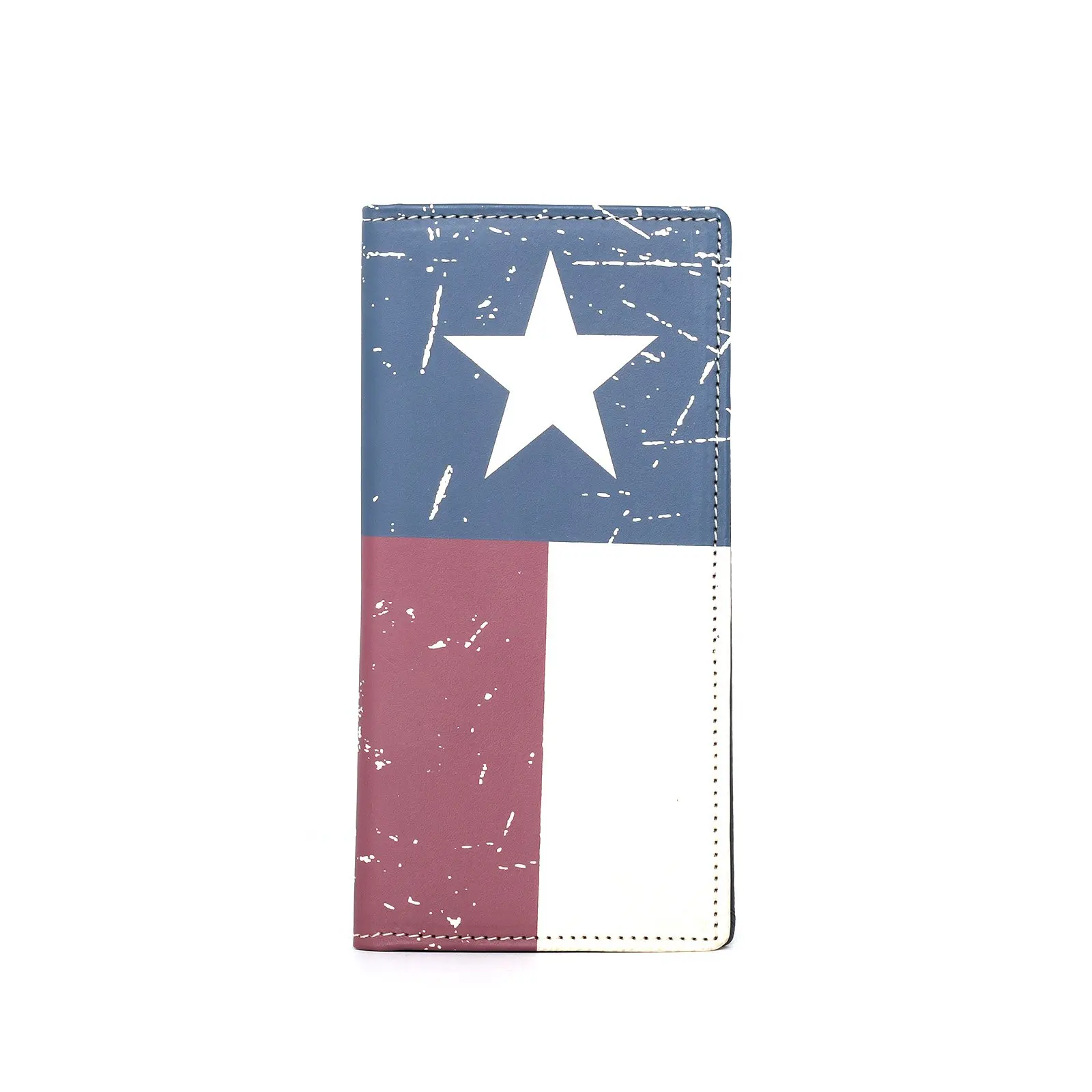 

Genuine Leather Men's Wallet Bi-fold Texas Flag Credit Cards Holder Purse Clutch Business Male Thick Coin Wallets for Men Women