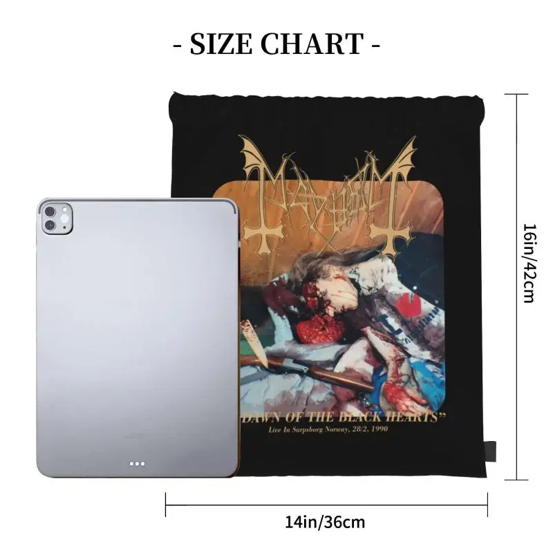 Черные металлические сумки на шнурке Mayhem Dawn Hearts 1Burzum Emperor darktron сумка для спортзала