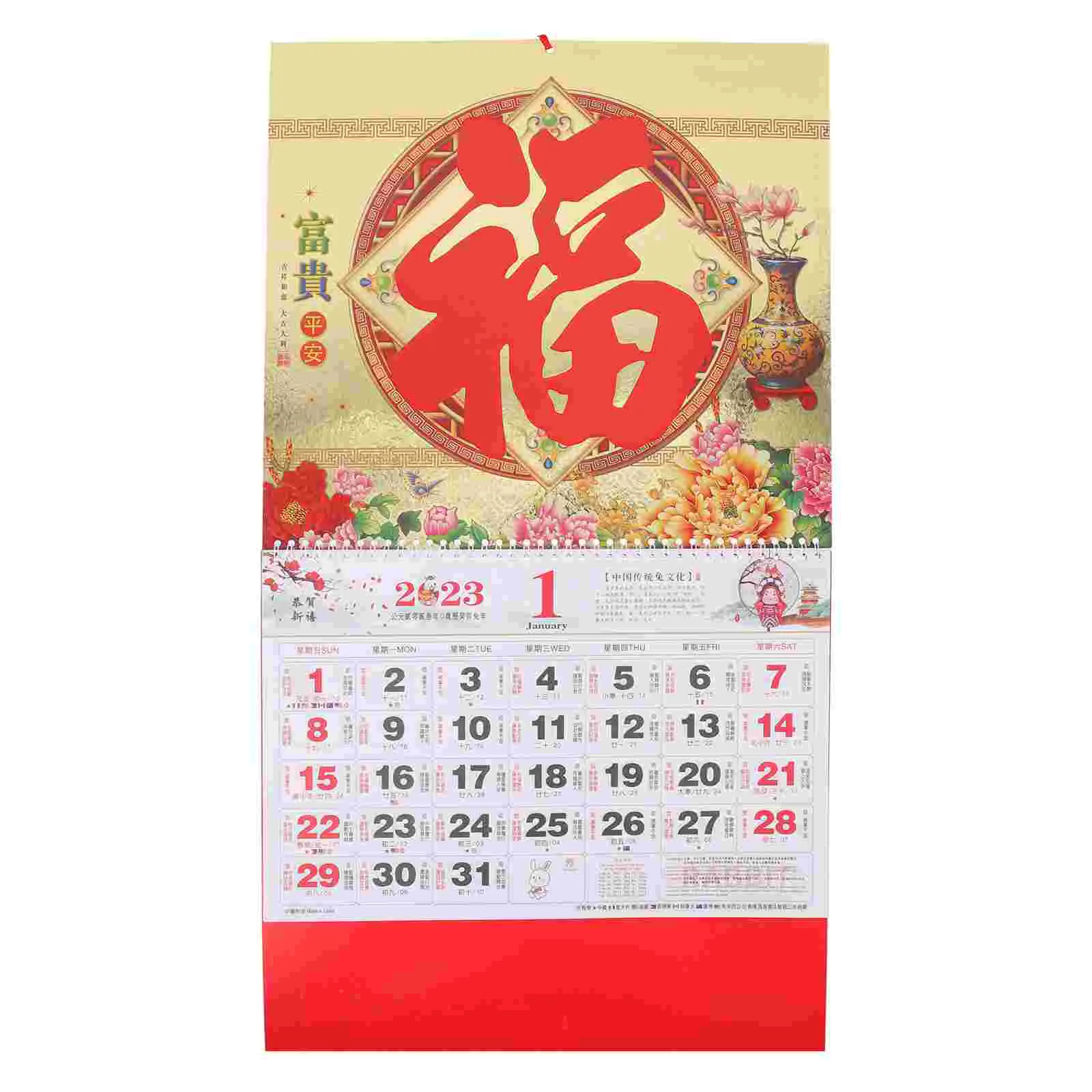 

Calendar Chinese Wall Year Rabbitlunar Planner Daily Hanging The Home Traditional Monthly New Decorative Planning Scheduler