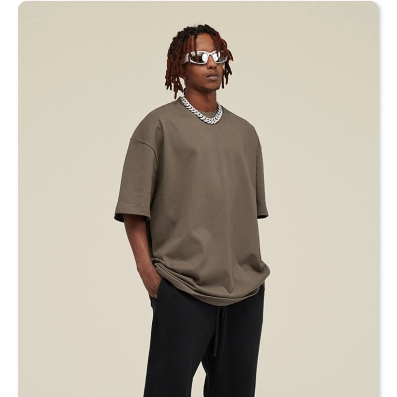 Мужская и женская рубашка с логотипом под заказ тяжелая хлопковая Футболка 425 г