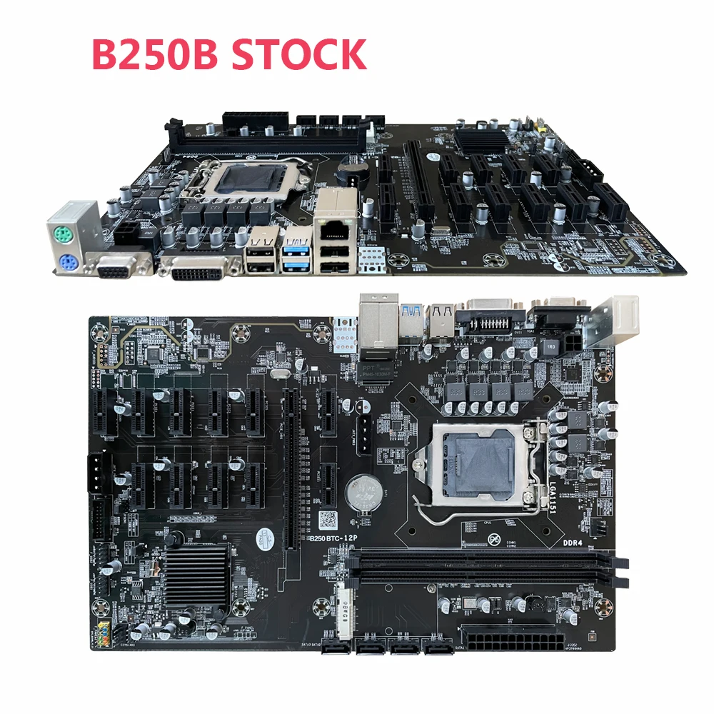 Комплект материнской платы для майнинга B250 BTC с процессором G3900 DDR4 8 Гб памяти LGA 1151