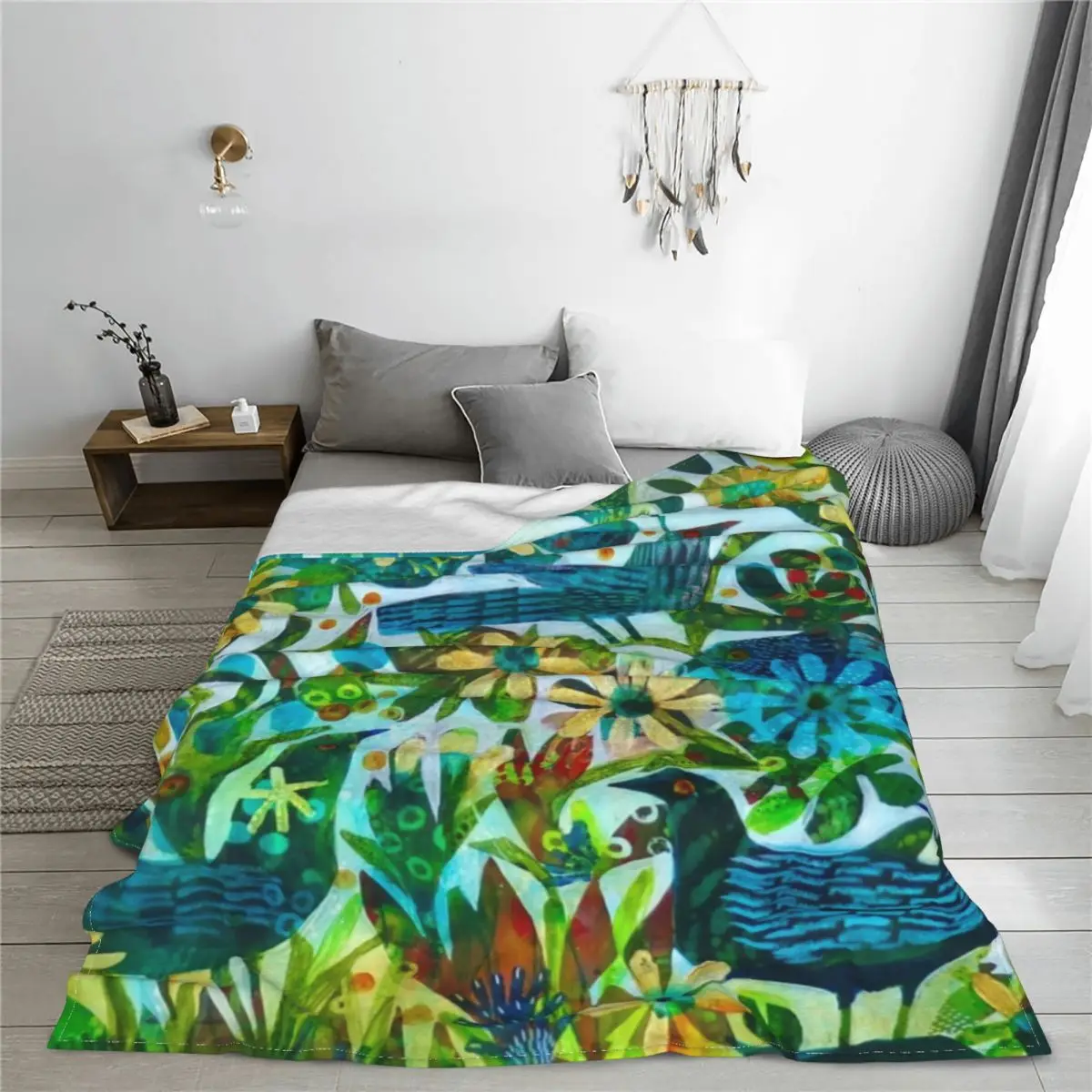 Акварельное цветочное одеяло летнее легсветильник мягкое недорогое покрывало с