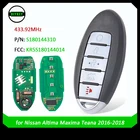 DIYKEY S180144310 автомобильный смарт ключ-брелок 433 МГц 4A PCF7953M для NISSAN Altima Teana Maxima 2016 2017 2018 KR5S180144014 без ключа