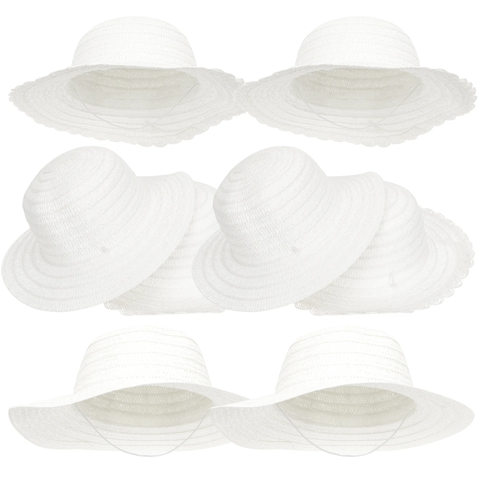 

8 Pcs Childrens Toy Kids Straw Hats Crafts Craft Kits Kids DIY Hat DIY Kids Hats