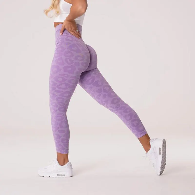 Women Sexy Leopard Seamless Leggings Fashion Fitness Yoga Pants High Waist Peach Hip Gym Tights Workout Bottoms Women Pants